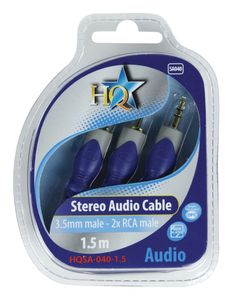 Deluxe stereo mini jack naar 2x tulp kabel [diverse lengtes]