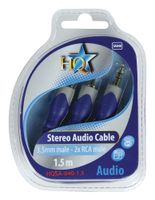 Deluxe stereo mini jack naar 2x tulp kabel [diverse lengtes] - thumbnail