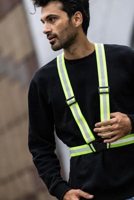 Wowow reflecterende veiligheidssjerp "kruisband refl.sash cross belt fluoresc.yellow