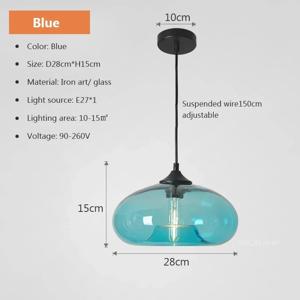 Moderne Kleurrijke Glazen Hanglamp