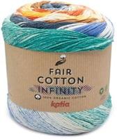 Katia Fair Cotton Infinity 104 Groenblauw-Ultramarijnblauw-Bruin-Geel