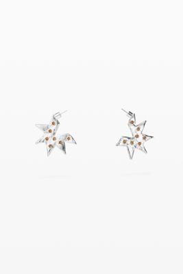 Zilveren stervormige oorbellen Zalio - BLACK - U