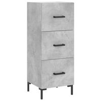 The Living Store Dressoir - Betongrijs - 34.5 x 34 x 90 cm - Met metalen poten - thumbnail