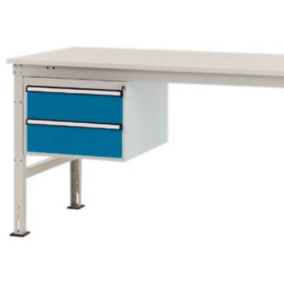Manuflex ZB4516.5007 Behuizing onderbouw mobiel, gebruiksh. 300 mm met 2 lades. Voor tafel diepte 1000 mm Manuflex ZB4516.5007 Behuizing onderbouw mobiel, gebruiksh. 300 mm met 2 lades. Voor tafel diepte 1000 mm