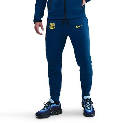 Nike FC Barcelona Tech Fleece Joggingbroek 2025-2026 Donkerblauw Geel