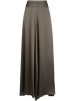 VOZ pantalon palazzo Charmeuse - Marron - thumbnail