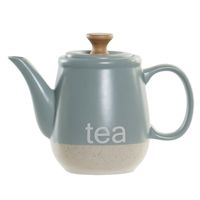 Items Kitchen Theepot Ceylon - keramiek - 1000 ml - blauw/beige