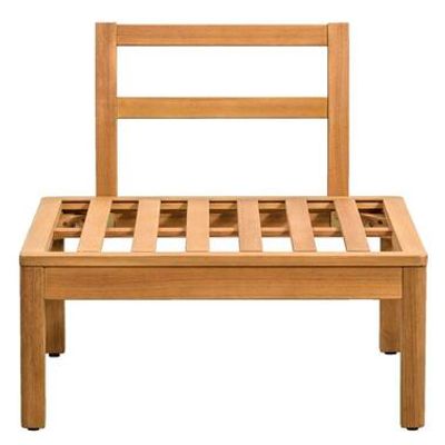 Middenfauteuil Orleans - eucalyptushout - 78x72x65 cm - Leen Bakker