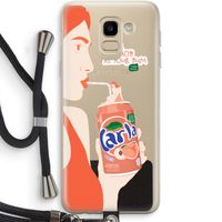 Peach please!: Samsung Galaxy J6 (2018) Transparant Hoesje met koord