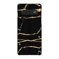 Gouden marmer: Samsung Galaxy S10 4G Volledig Geprint Hoesje