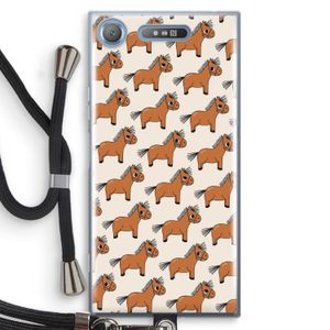 Pony: Sony Xperia XZ1 Transparant Hoesje met koord