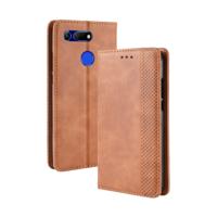 Magnetische Buckle retro textuur horizontale Flip lederen case voor Huawei Honor weergave 20 met houder & kaartsleuven & portemonnee (bruin)