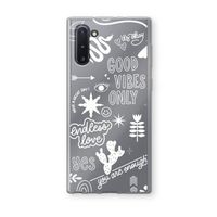 Good vibes: Samsung Galaxy Note 10 Transparant Hoesje