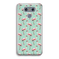 Flamingoprint groen: LG G6 Transparant Hoesje