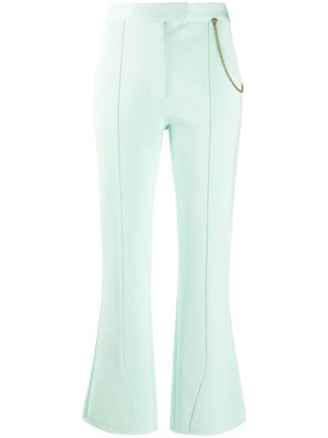 Givenchy pantalon évasé à détail de chaîne - Vert
