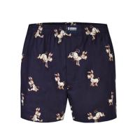 Happy Shorts Happy Shorts Wijde Boxershort Ezel Print Blauw