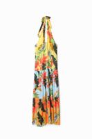 Tropische maxi-jurk halternek - MATERIAL FINISHES - S