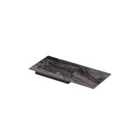 INK Post Wastafel keramische slab envelop bak links zonder kraangat 100x45x1 Venice brown glossy