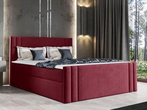 Boxspring CARMELO 140x200 cm bordeaux