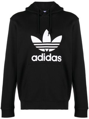 adidas hoodie en coton à logo imprimé - Noir