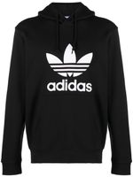 adidas hoodie en coton à logo imprimé - Noir