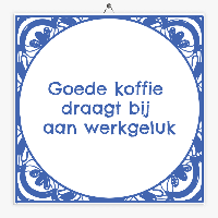Tegeltje goede koffie draagt bij aan werkgeluk