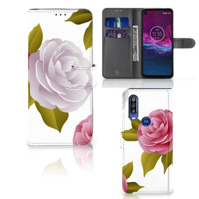 Motorola One Action Hoesje Roses