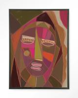 Urban Cotton Wandkleed 'Quamatcha' 145 x 190cm in Floating Frame - black