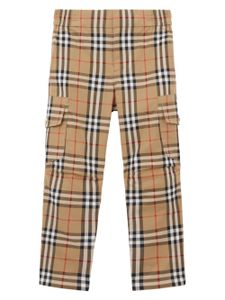 Burberry Kids pantalon droit à carreaux Vintage - Tons neutres