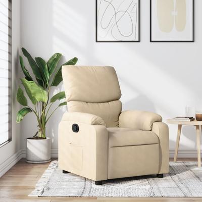 Relaxfauteuil Crme Stof