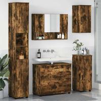 Badkamermeubelset met lade 5 pcs Gerookt eiken 30 x 35 x 192 cm
