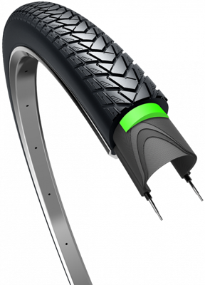 Buitenband Edge Traveller Protect 28 x 1.60" / 42-622 - zwart met reflectie Buitenband Edge Traveller Protect 28 x 1.60" / 42-622 - zwart met reflectie