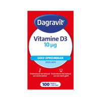 Dagravit Vitamine D 10 mcg Parels
