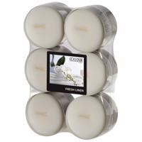 Geur theelichtjes/waxinelichtjes - Maxi - 12x - Fresh Linen aroma - 8 branduren