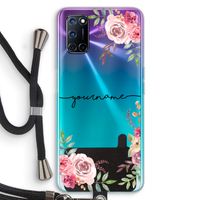 Rozen: Oppo A92 Transparant Hoesje met koord