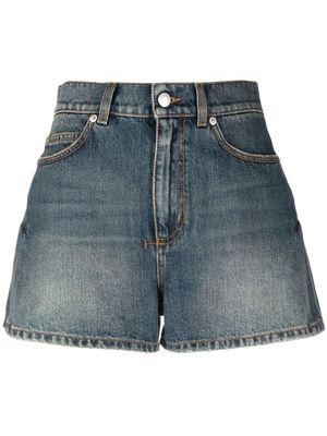 Alexander McQueen short en jean à coupe évasée - Bleu