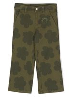 Kenzo Kids pantalon ample à fleurs - Vert - thumbnail