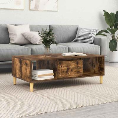 met opslag met de deur Gerookt eiken 103.5 x 60 x 35 cm Bewerkt hout