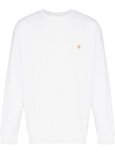 Carhartt WIP t-shirt Chase à manches longues - Blanc