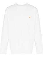 Carhartt WIP t-shirt Chase à manches longues - Blanc