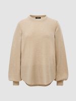 Cashmere trui met pofmouwen