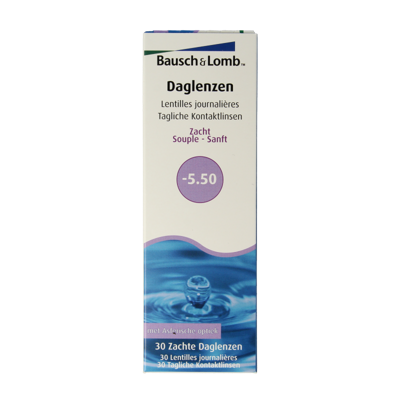 Bausch & Lomb Daglenzen -5.50 30 Stuks Bausch & Lomb Daglenzen -5.50 30 Stuks