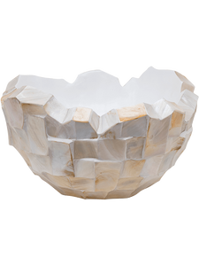Baq Oceana Pearl Bowl White, 40x32x24cm