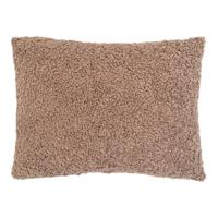 De Boer - kussen - bruin bouclé - polyester en katoen - 45x60 cm
