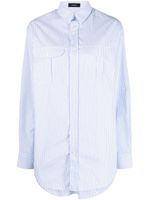 WARDROBE.NYC robe-chemise en coton à rayures - Bleu