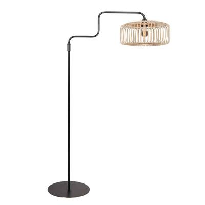 Steinhauer VloerlampBloeba zwart met bamboe - 4159ZW