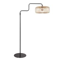 Steinhauer VloerlampBloeba zwart met bamboe - 4159ZW