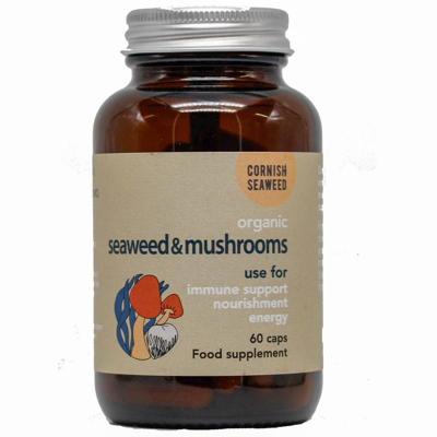 Cornish Seaweed Kelp, lion's mane & shiitake bio 60 Capsules Cornish Seaweed Kelp, lion's mane & shiitake bio 60 Capsules