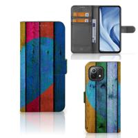 Xiaomi 11 Lite 5G NE | Mi 11 Lite | Book Style Case | Wood Heart - Cadeau voor je Vriend