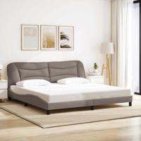 Bedframe zonder matras "Hvar" stof taupe 200x200 cm